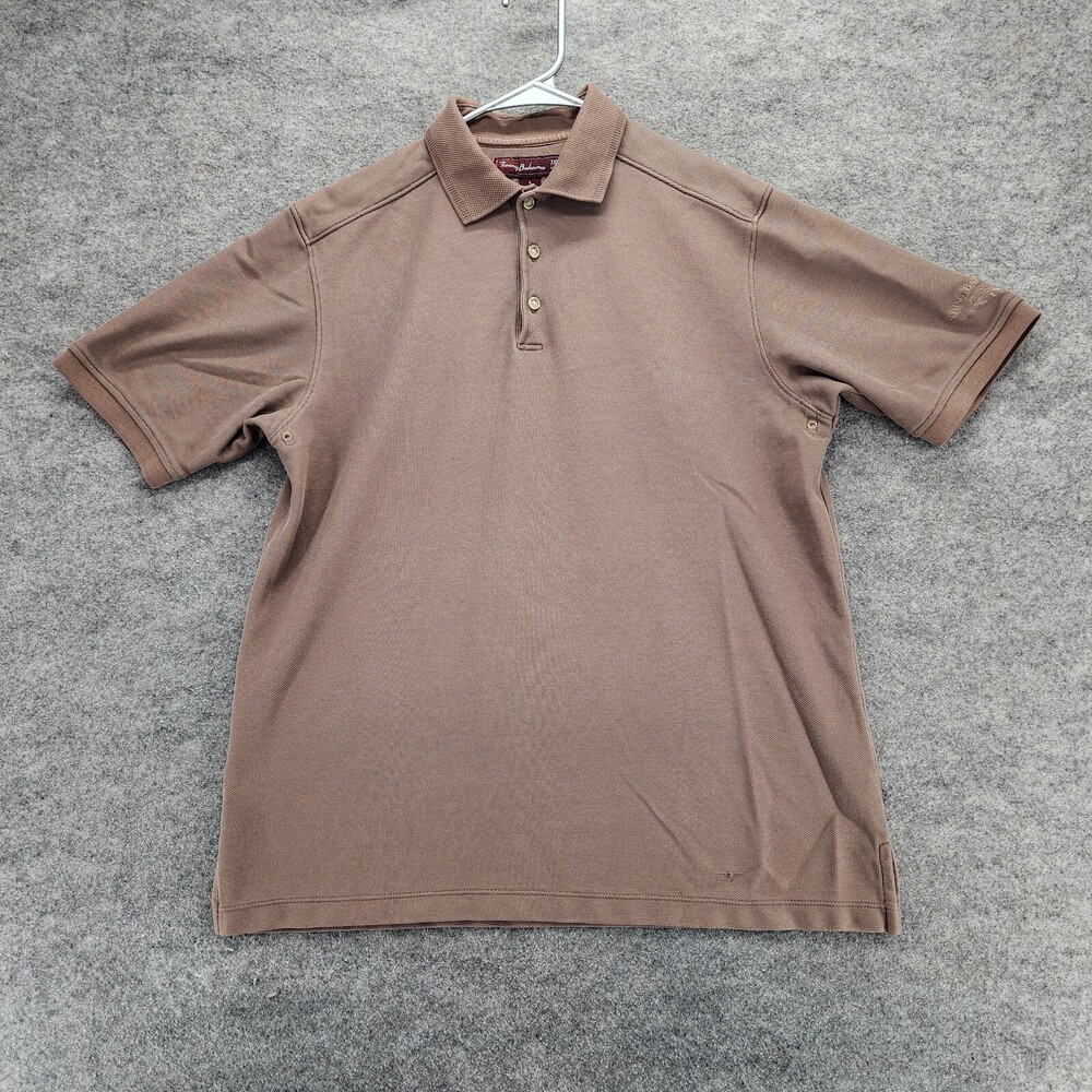 Tommy Bahama Polo Shirt Mens Small Brown 18 Golf